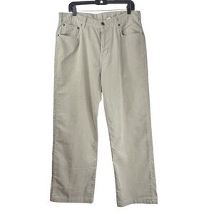 ABERCROMBIE & FITCH Men's Cream Bone Colored Corduroy Baggy Wide Legged Pants 34